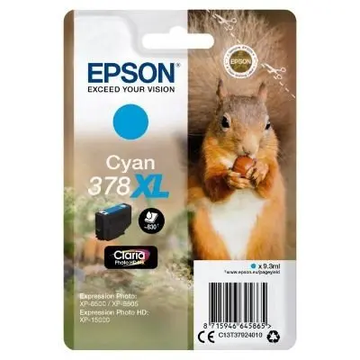 OEM Epson 378XL High Capacity Cyan Ink Cartridge C13T37924010