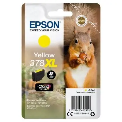 OEM Epson 378XL High Capacity Yellow Ink Cartridge C13T37944010