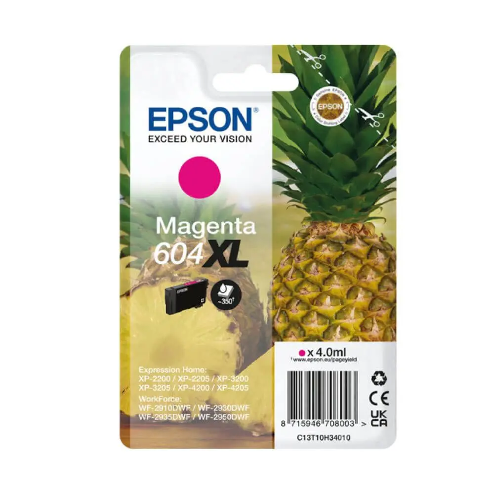 OEM Epson 604XL High Capacity Magenta Original Ink Cartridge C13T10H34010