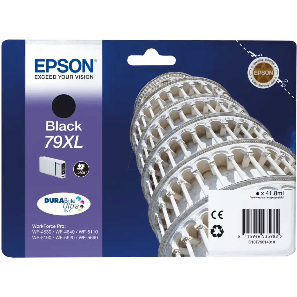 OEM Epson 79XL High Capacity Black Ink Cartridge C13T79014010