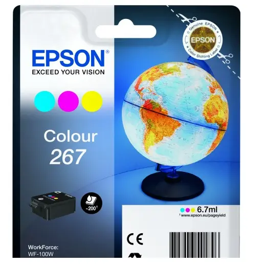 OEM Epson C13T26704010 (267) Ink Cartridge Color 200 Pages 6.7ml 