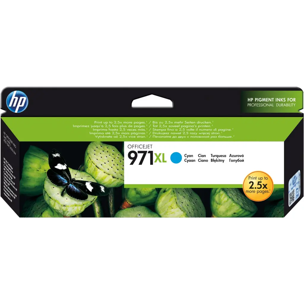 OEM HP CN626AE (971XL) Ink Cartridge Cyan 6.6K Pages 87ml