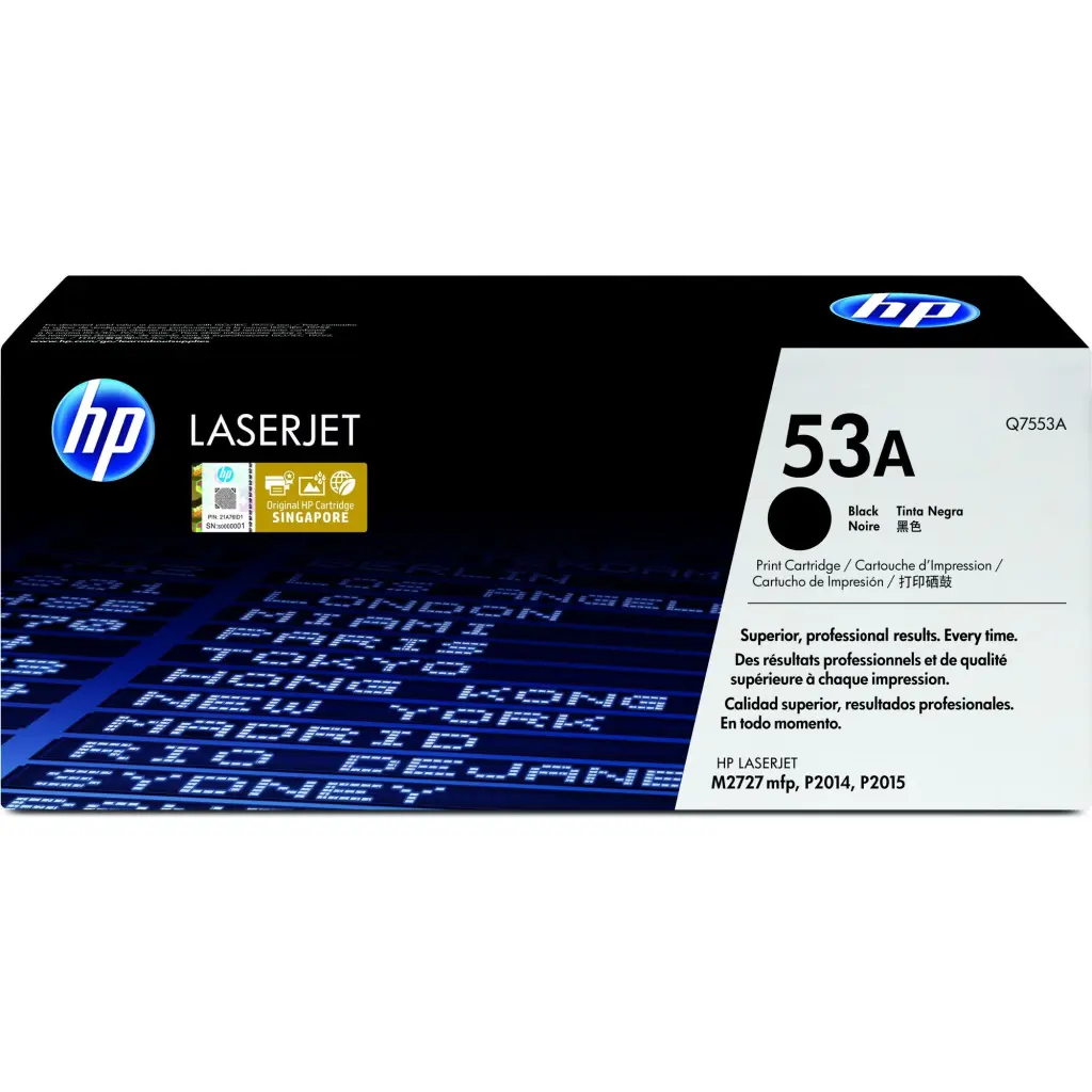 OEM HP Q7553A Black 3000 Pages Original Toner 53A