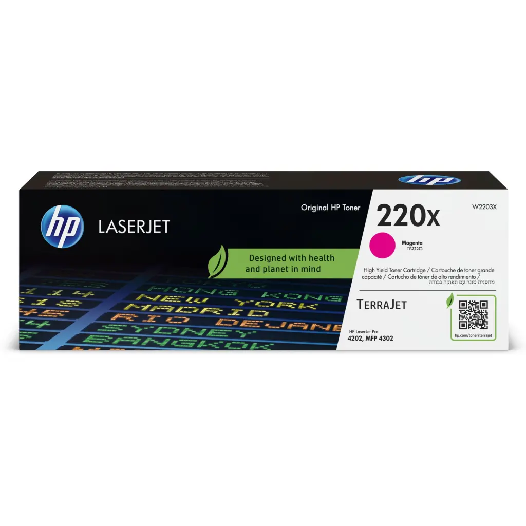 OEM HP W2203X/220X High Capacity Magenta Toner Cartridge 5.5k Pages