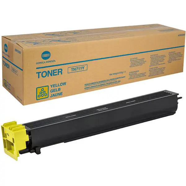 OEM Konica Minolta A3VU250 TN711Y Yellow Toner