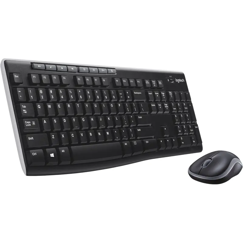 OEM Logitech Wireless Combo MK270 keyboard Mouse included USB QWERTY English Black 920-004523