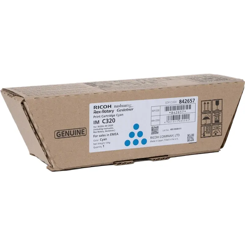 OEM Ricoh 842657 IMC320 Cyan Toner 10K pages
