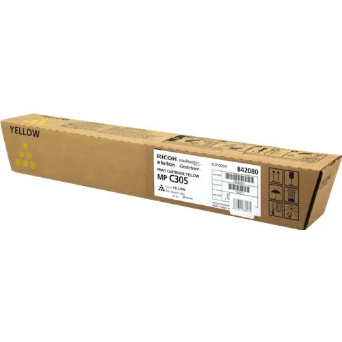 OEM Ricoh MPC305E Yellow Toner Ctg 842080
