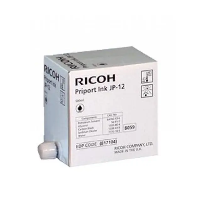OEM Ricoh Priport JP1210 817104 5 x 600cc Ink JP12 also for 817147 CP17 Ink