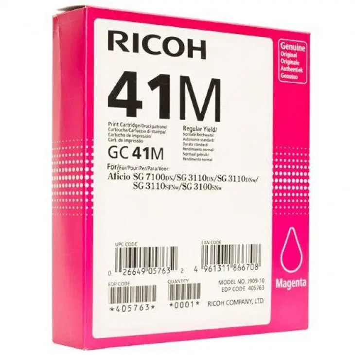 OEM Ricoh SG2100 Magenta Gel Ink Hi Yld GC41M  405763