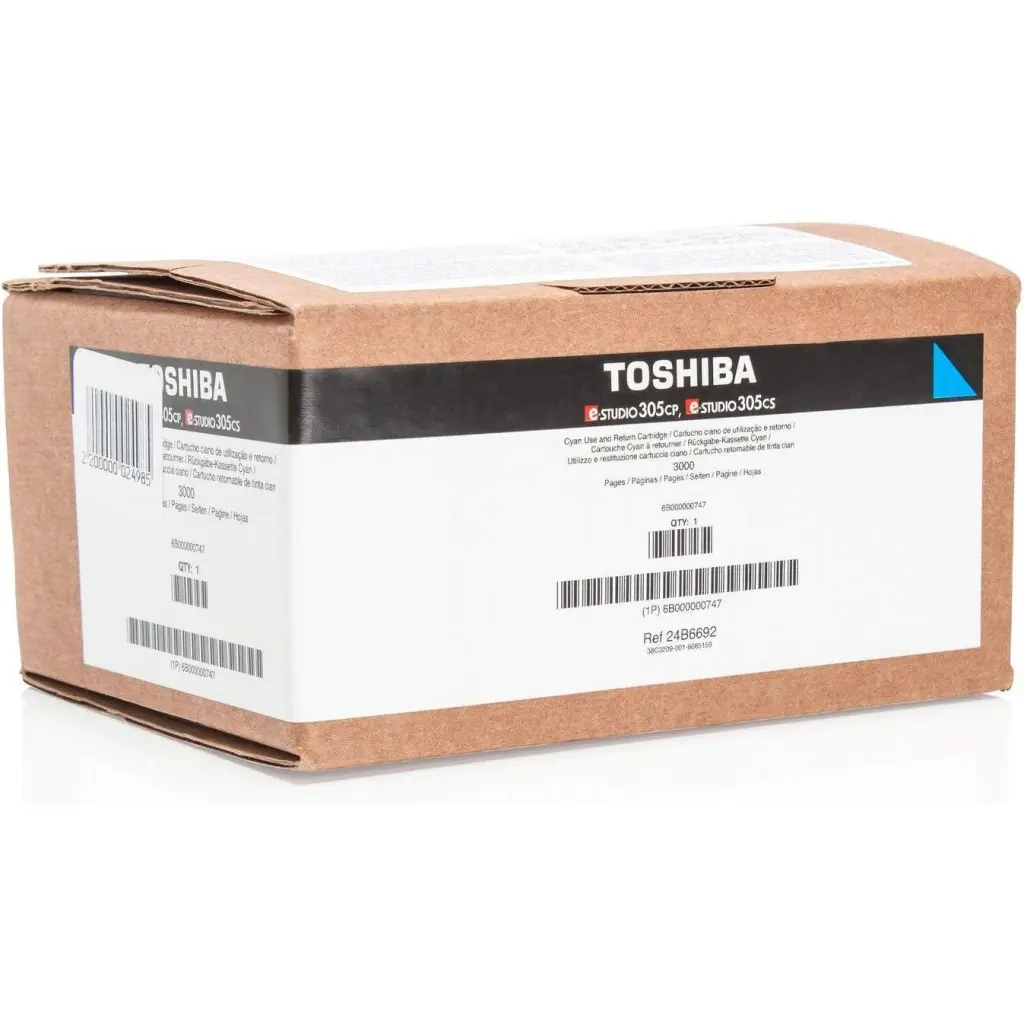OEM Toshiba 6B000000747 (T-305PC-R) Cyan 3000 Pages Original Toner 