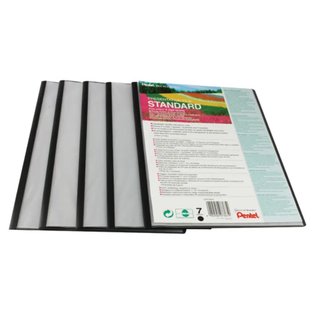 Pentel A4 7 Pocket Presentation File (1)