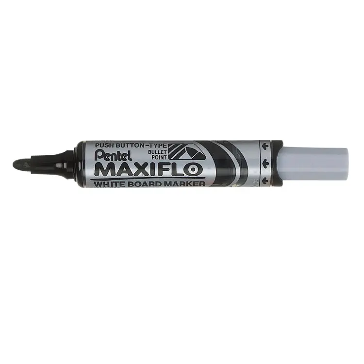 Pentel Maxiflo Black Medium Bullet Tip Whiteboard Marker Pack of 12