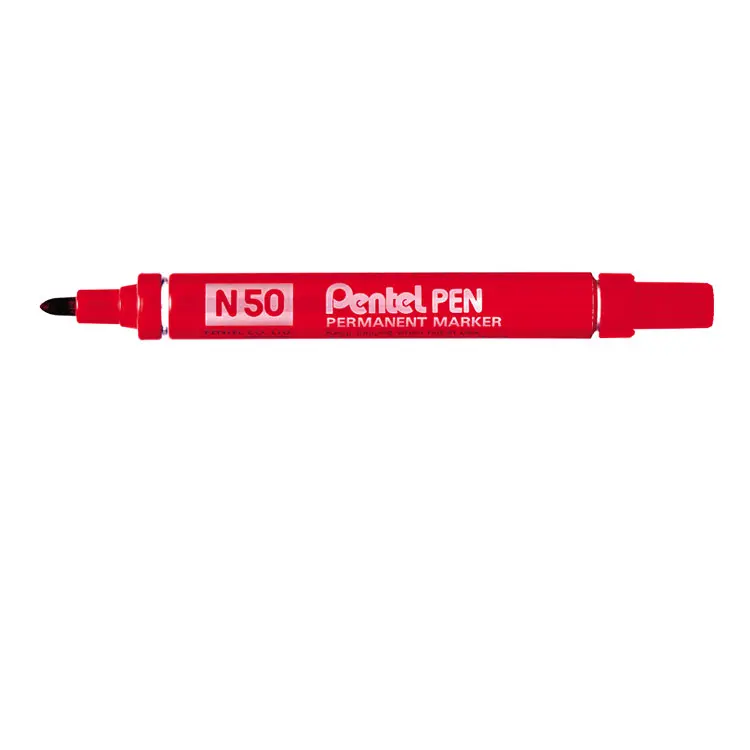Pentel N50 Red Permanent Bullet Marker Pack of 12