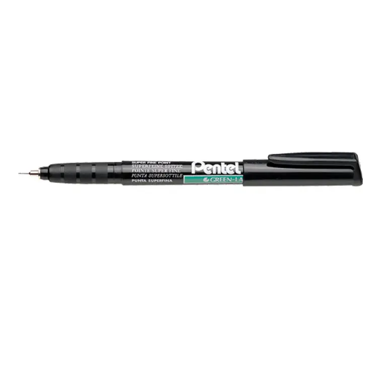 Pentel NMF50 Permanent Marker Superfine Tip Black Pack of 12