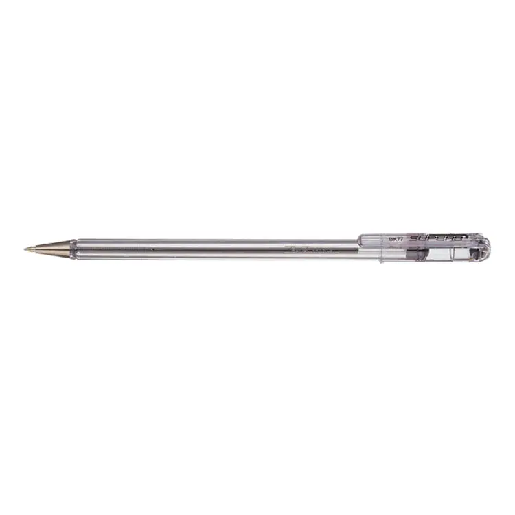 Pentel Superb Fine Black Ballpoint Pens Pack of 12