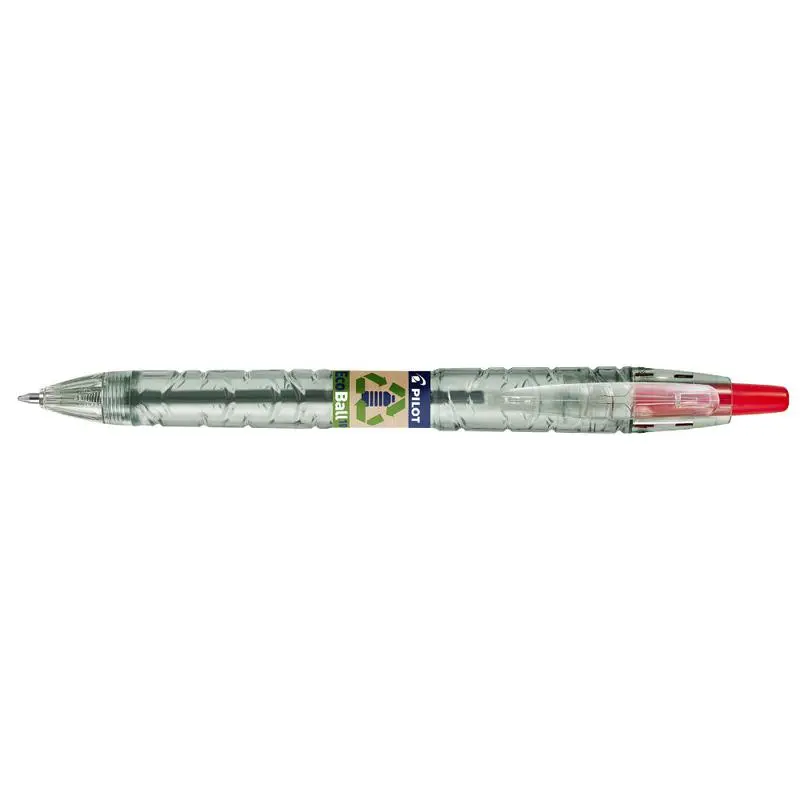 Pilot B2P Ecoball Ballpoint Pen BEGREEN Medium Red 1.0mm (10)