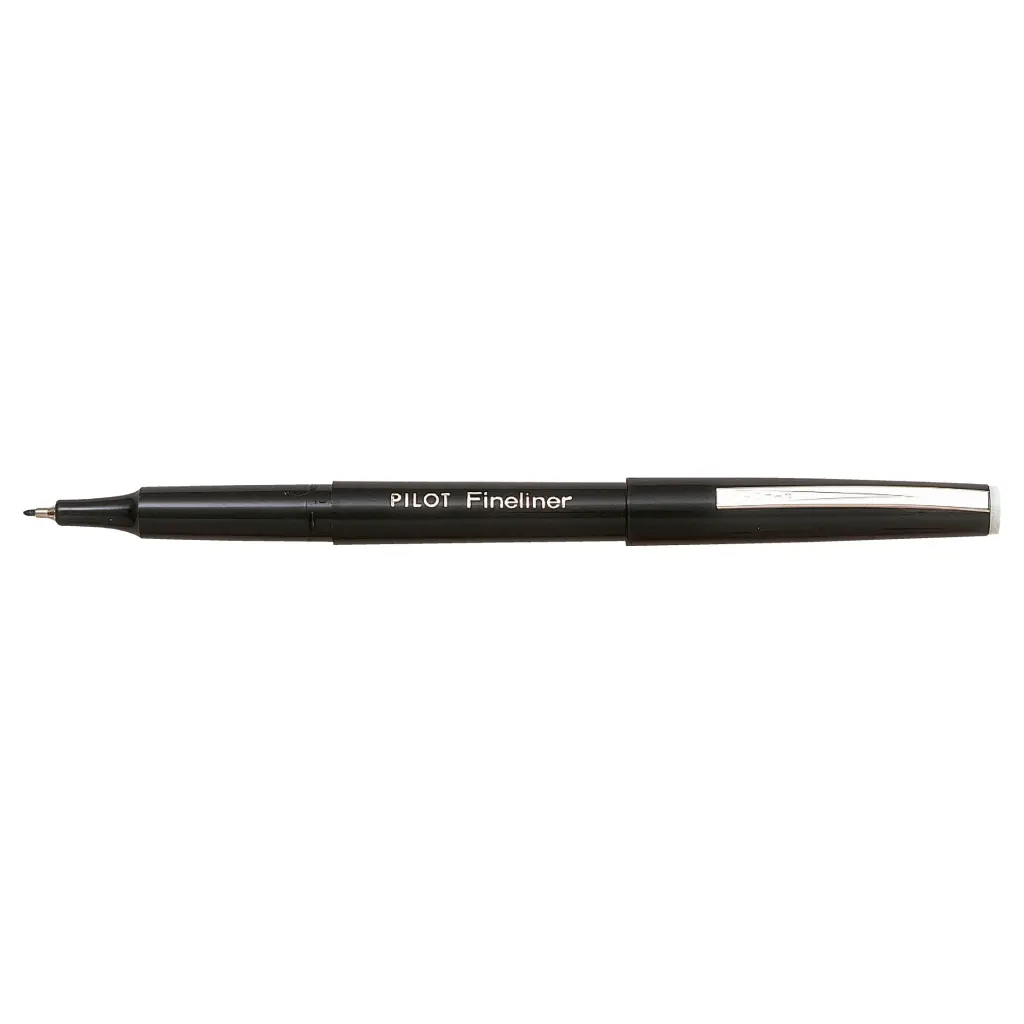 Pilot Fineliner Pen 1.2mm Medium Black (12)