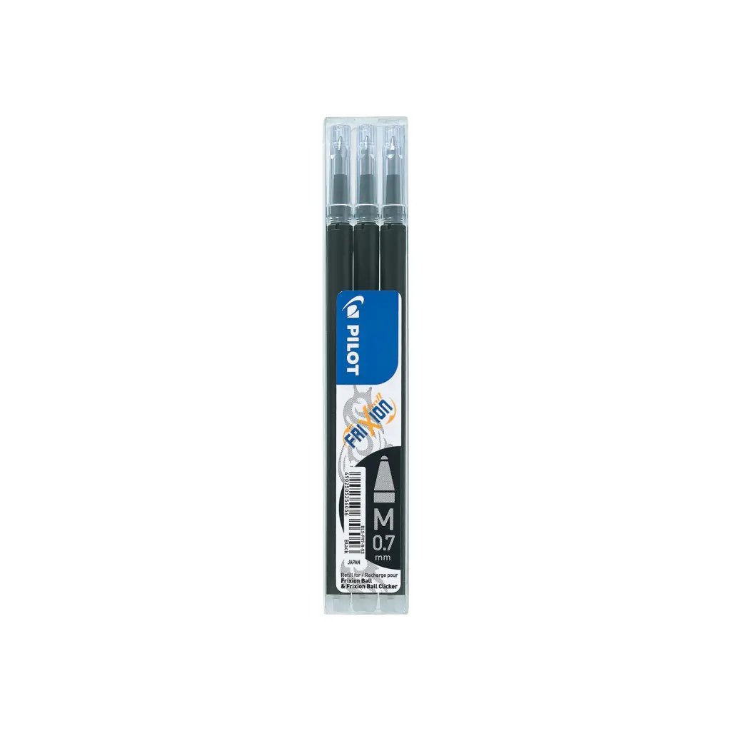 Pilot FriXion Ball Refills - Black - Medium Tip (3)