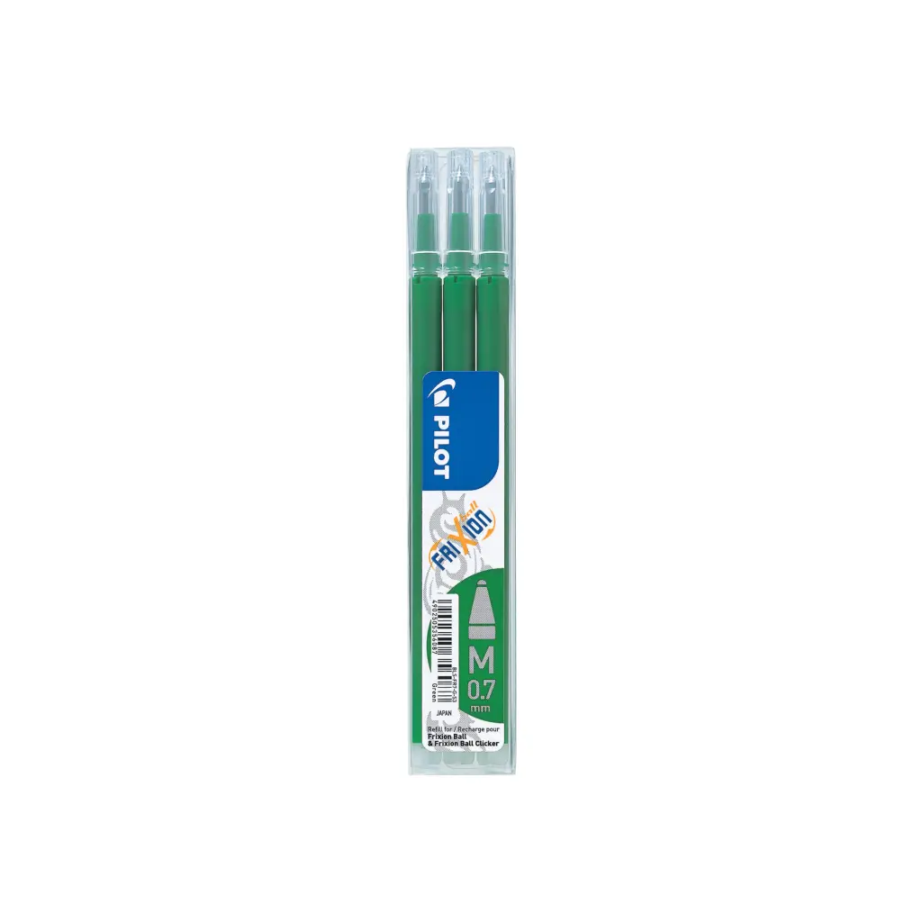 Pilot FriXion Ball Refills - Green - Medium Tip (3)