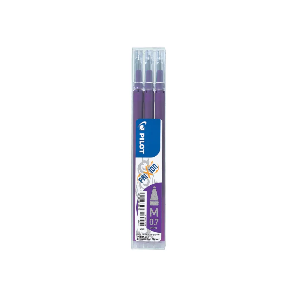 Pilot FriXion Ball Refills - Violet - Medium Tip (3)