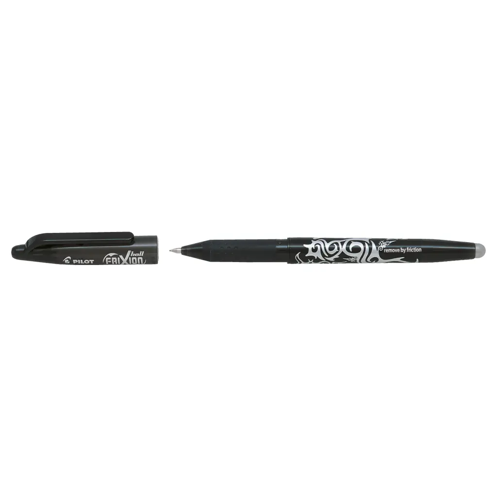 Pilot FriXion Erasable Gel Ink Rollerball Pen Black - Medium Tip (12)