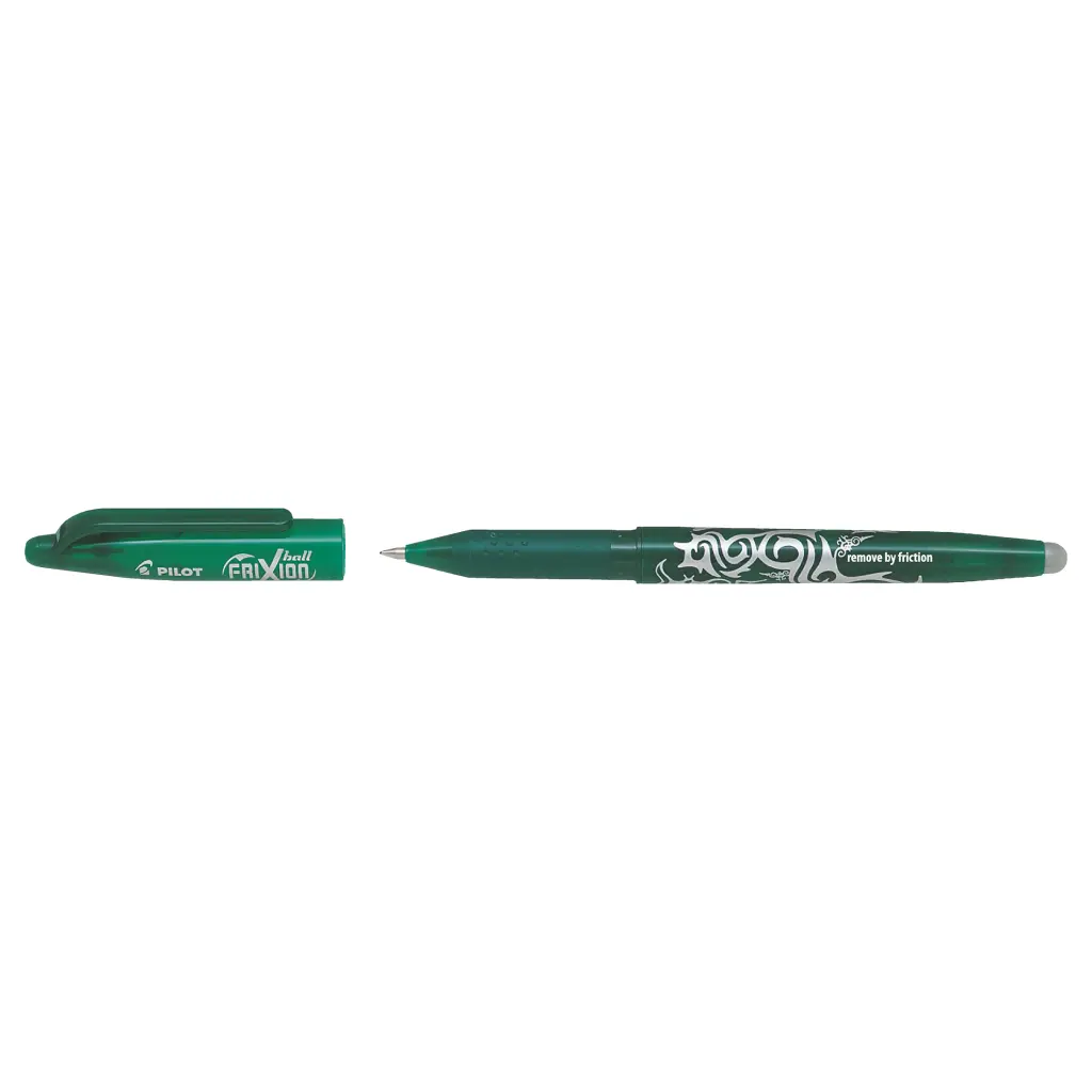 Pilot FriXion Erasable Gel Ink Rollerball Pen Green - Medium Tip (12)