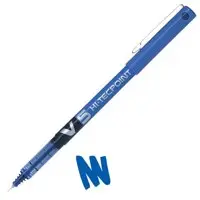 Pilot Hi-Tecpoint V5 Liquid Ink Rollerball Pen Blue - Fine Tip (12)