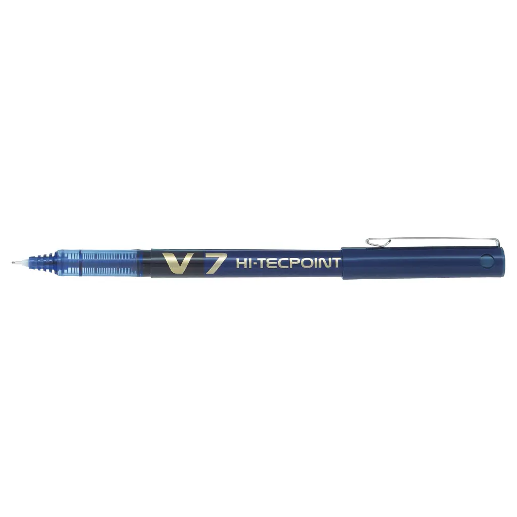 Pilot Hi-Tecpoint V7 Liquid Ink Rollerball Blue - Medium Tip (12)