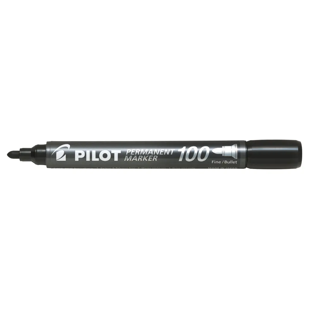 Pilot Permanent Marker 100 Value Pack Box 15+5 Black - Bullet Tip (20)