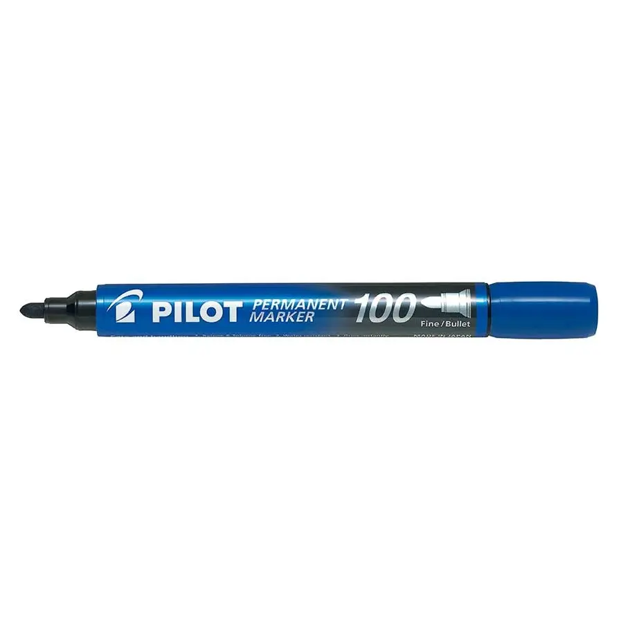Pilot Permanent Marker 100 Value Pack Box 15+5 Blue - Bullet Tip (20)