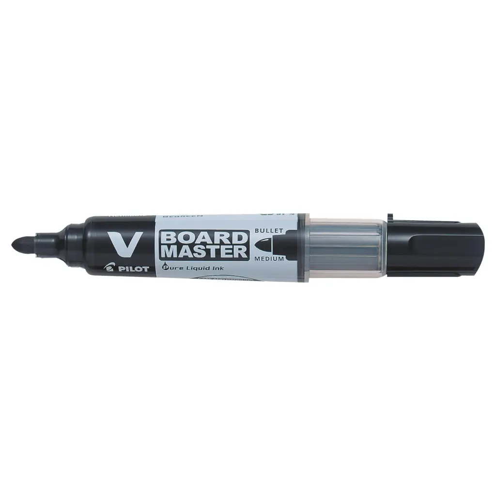 Pilot V-Board Master Whiteboard Marker Black Medium - Bullet Tip (10)