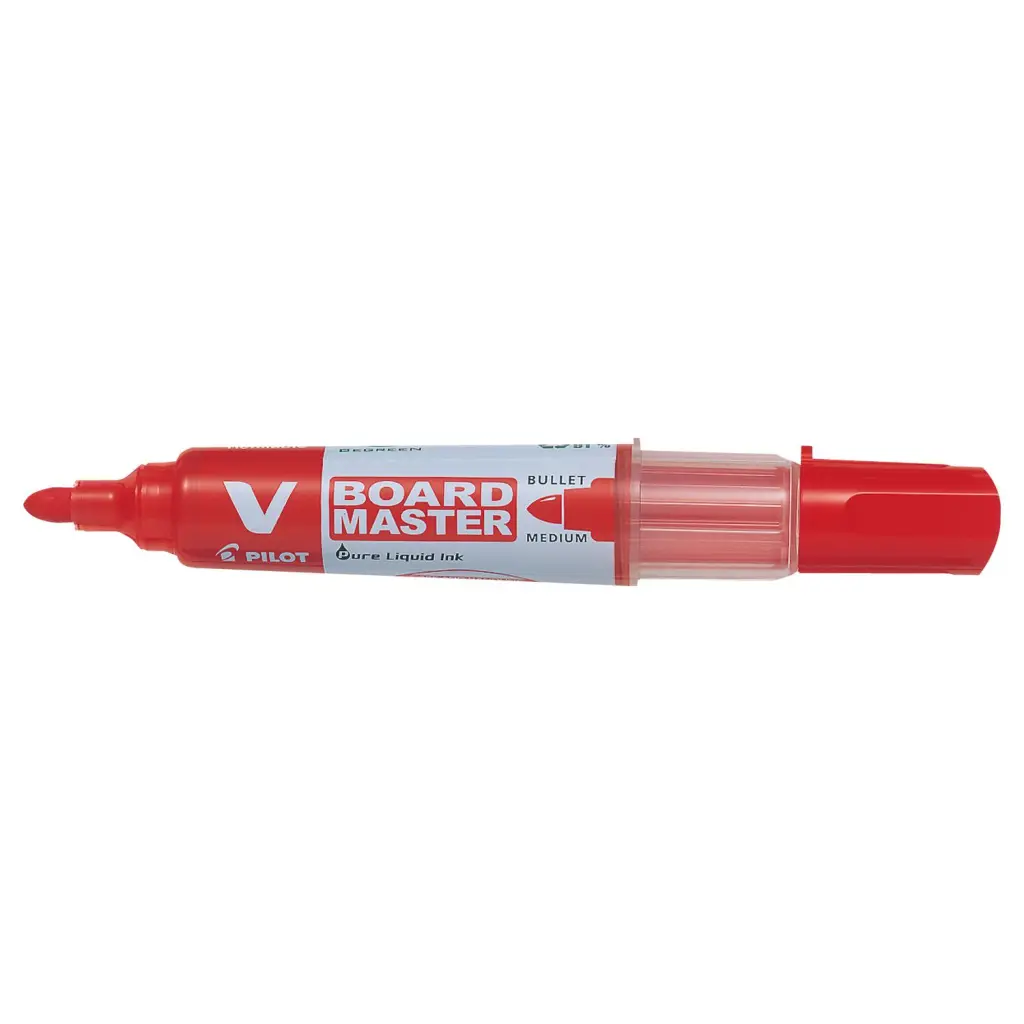 Pilot V-Board Master Whiteboard Marker Red Medium - Bullet Tip (10)