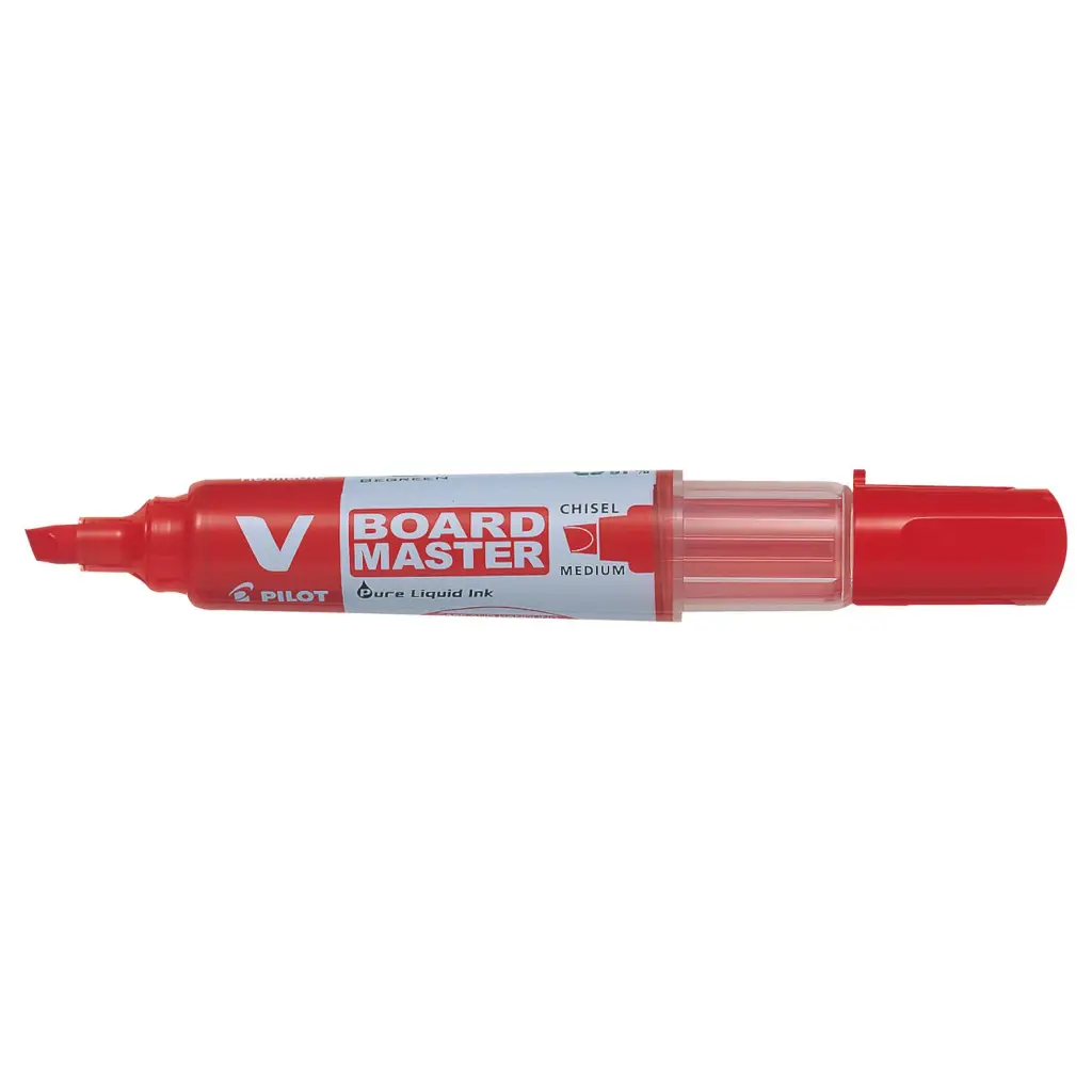 Pilot V-Board Master Whiteboard Marker Red Medium - Chisel Tip (10)