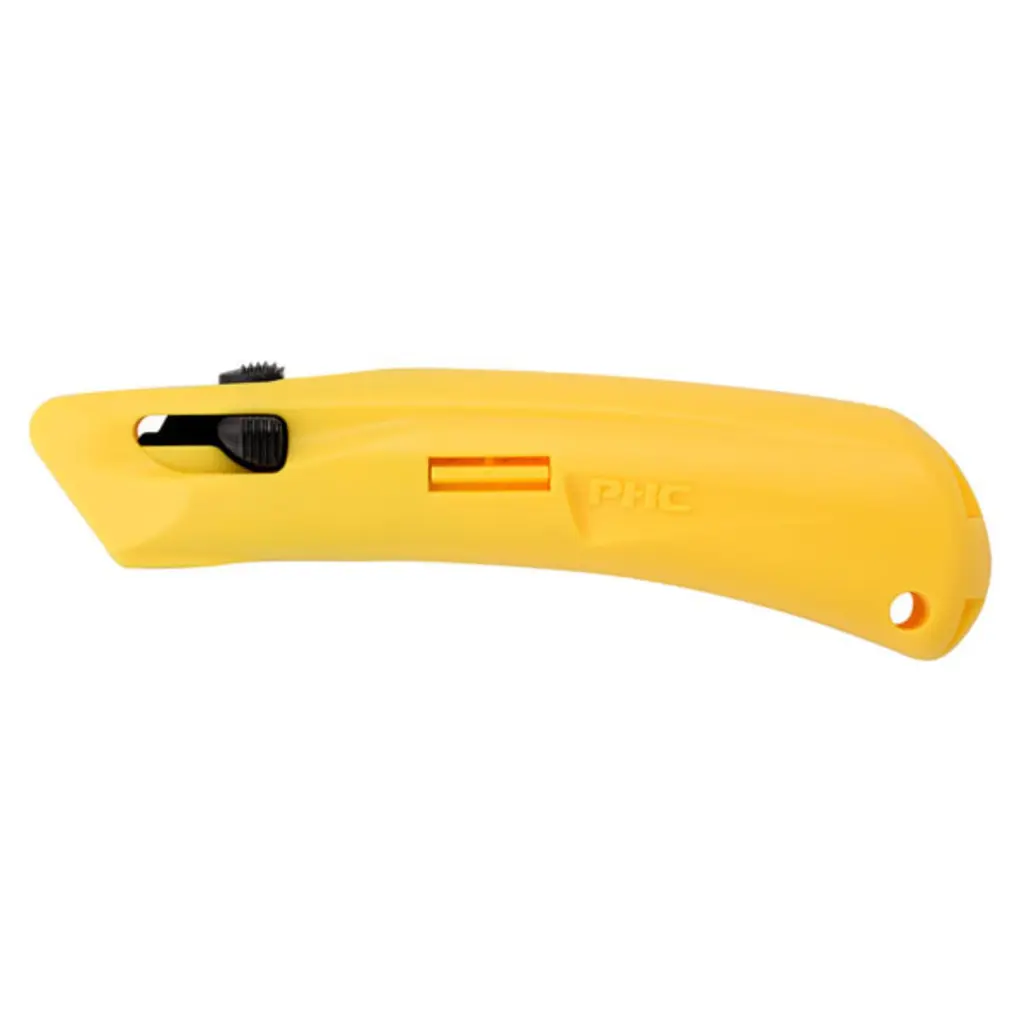 Plastic spring back safety knife