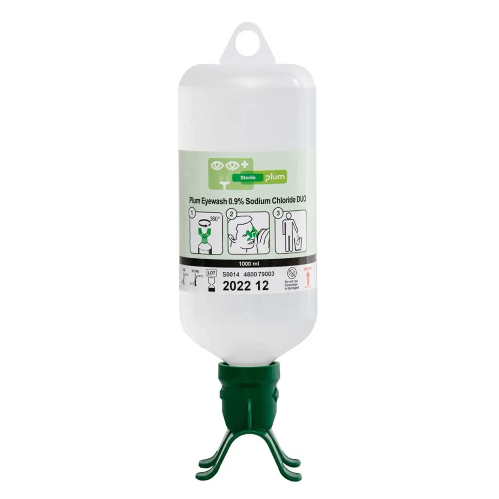 Plum eyewash 1000ml 0.9 percent sodium chloride duo
