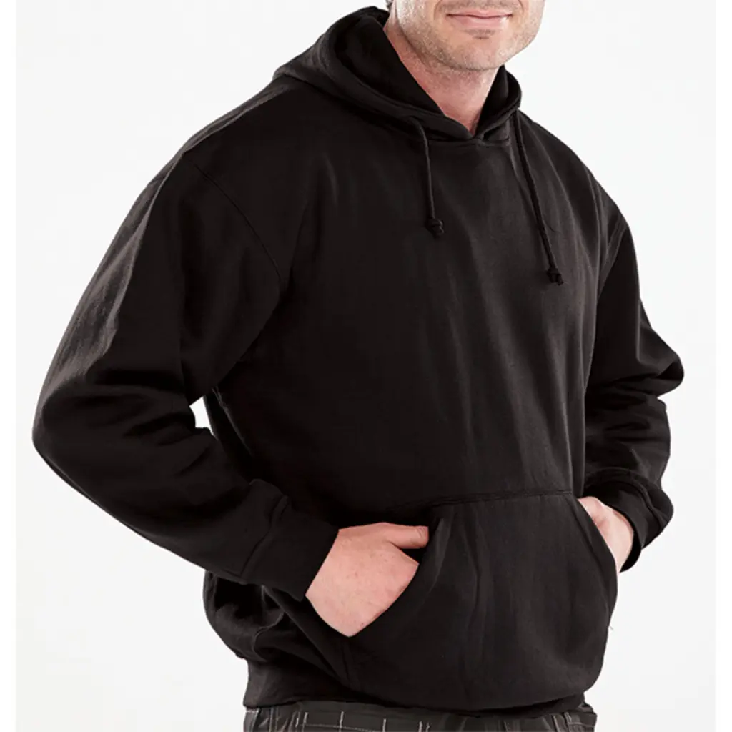 PolyCotton Hooded Sweatshirt Black XL