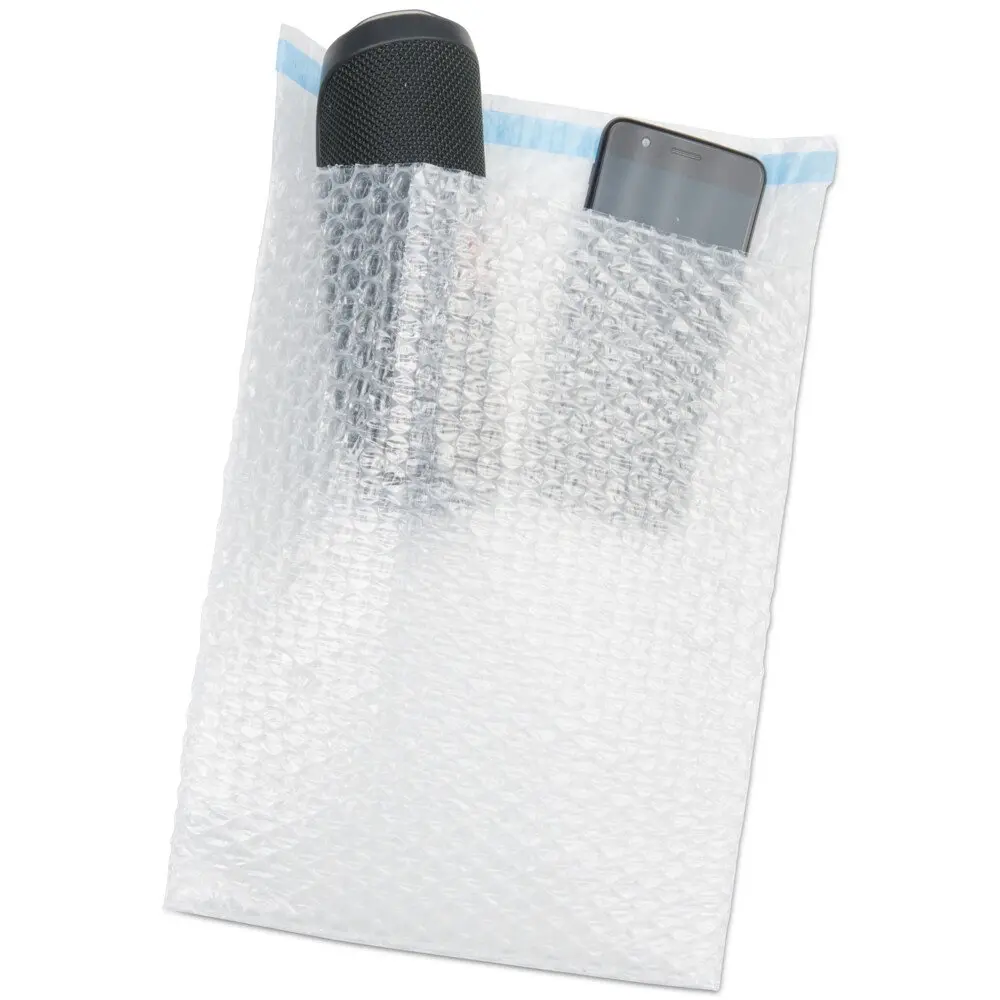 Polyethylene Antistatic Bubble Pouch Flat Bags Clear BB7 Pack of 100