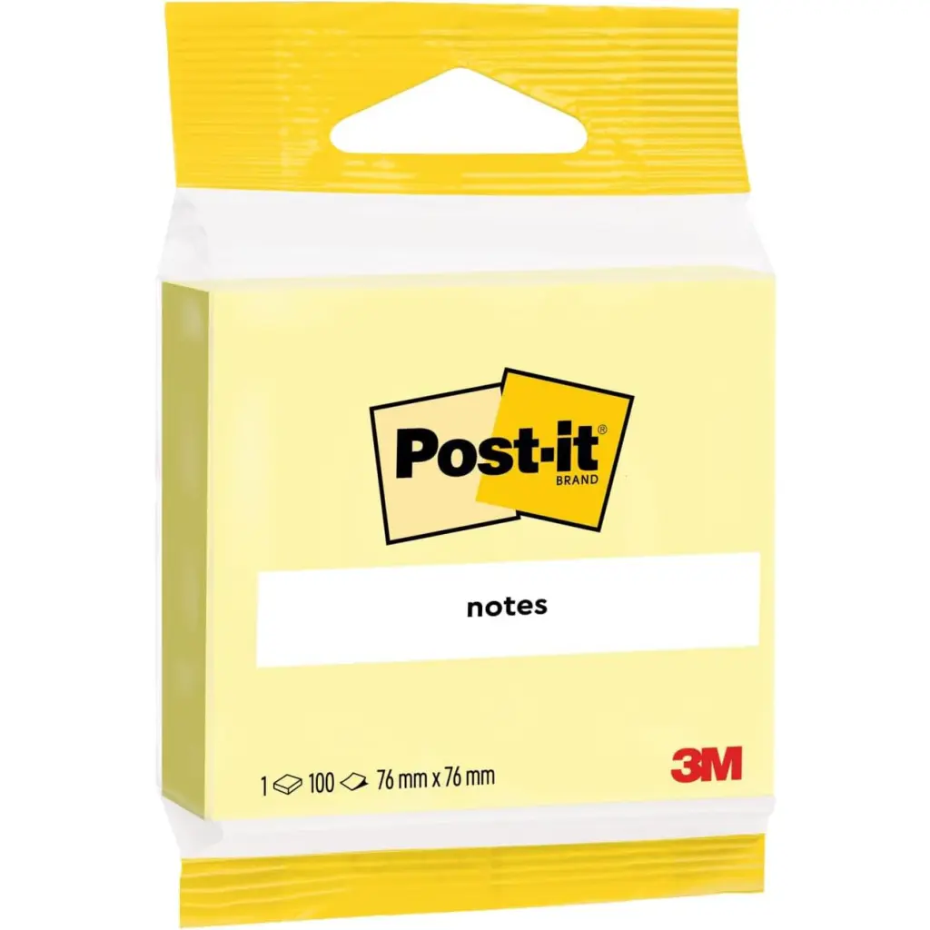 Post-it® Notes Canary Yellow 76 mm x 76 mm 100 Sheets/Pad 1 Pad/Pack 100% PEFC SGSCH-PEFC-COC-110078
