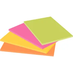 Post-it Super Sticky Meeting Notes Assorted Neon Colours 203mm x 152mmPack of 4
