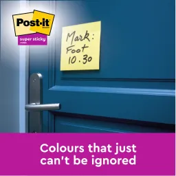 Post-it Super Sticky Notes Canary Yellow 47.6mm x 47.6mm Promo Pack 90 Sheets/Pad 8 + 4 FREE Pads