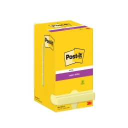 Post-it Super Sticky Notes Canary Yellow 76mm x 76mm 12 Pads
