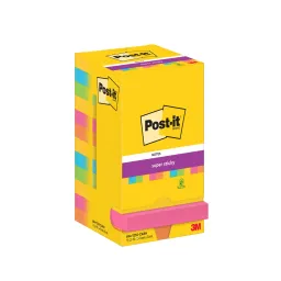Post-it Super Sticky Notes Carnival Colour Collection 76mm x 76mm Pad 12 Pads