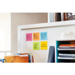 Post-it Super Sticky Notes Ultra Colours 76x76mm Pack of 6