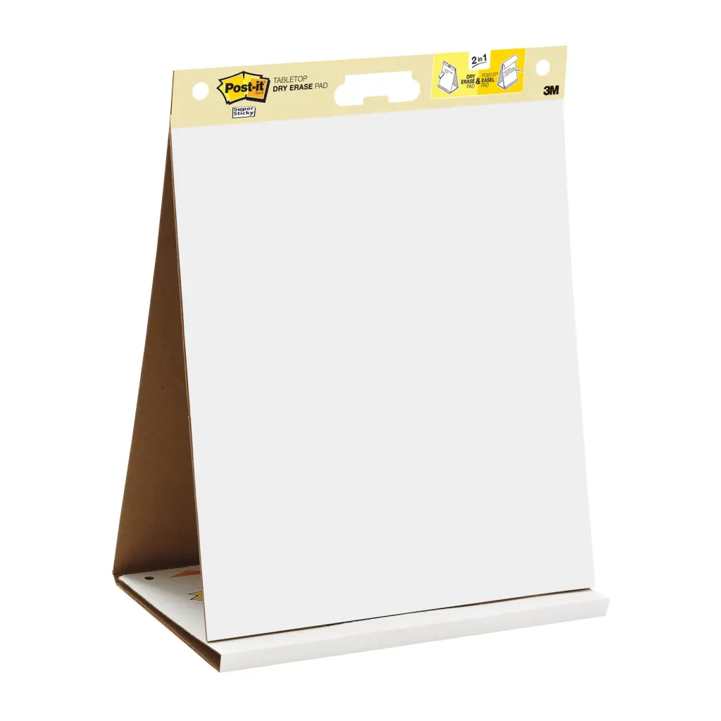 Post-it® Super Sticky Table Top Dry Erase Easel Pad White 58.4 cm x 50.8 cm 20 Sheets/Pad 6 Pads/Pack 100% PEFC SGSCH-PEFC-COC-110078
