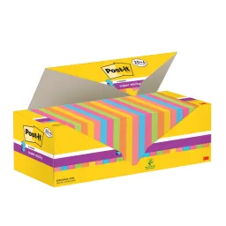 Post-it Super Sticky Z-Notes Assorted Colours 76x76mm Promo Pack Pad 20 + 4 FREE Pads