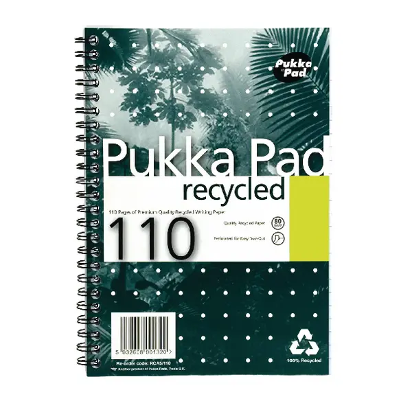 Pukka A5 Recycled Wirebound Notebook PK3               