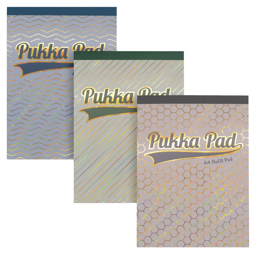 Pukka Pad Haze A4 Refill Pad 160 Pages 4 Hole Punched Sidebound with Margin (6) Assorted 