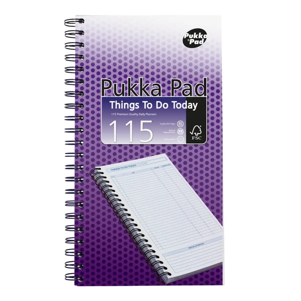 Pukka Pad Wirebound Things to Do Today Book 152 x 280mm PK5
