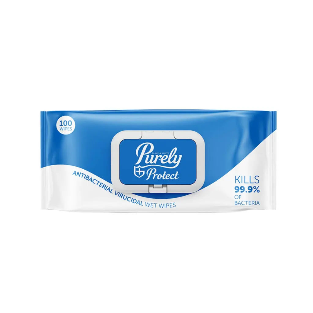 Purely Protect Antibacterial & Virucidal Wipes Pk 100 PP5010